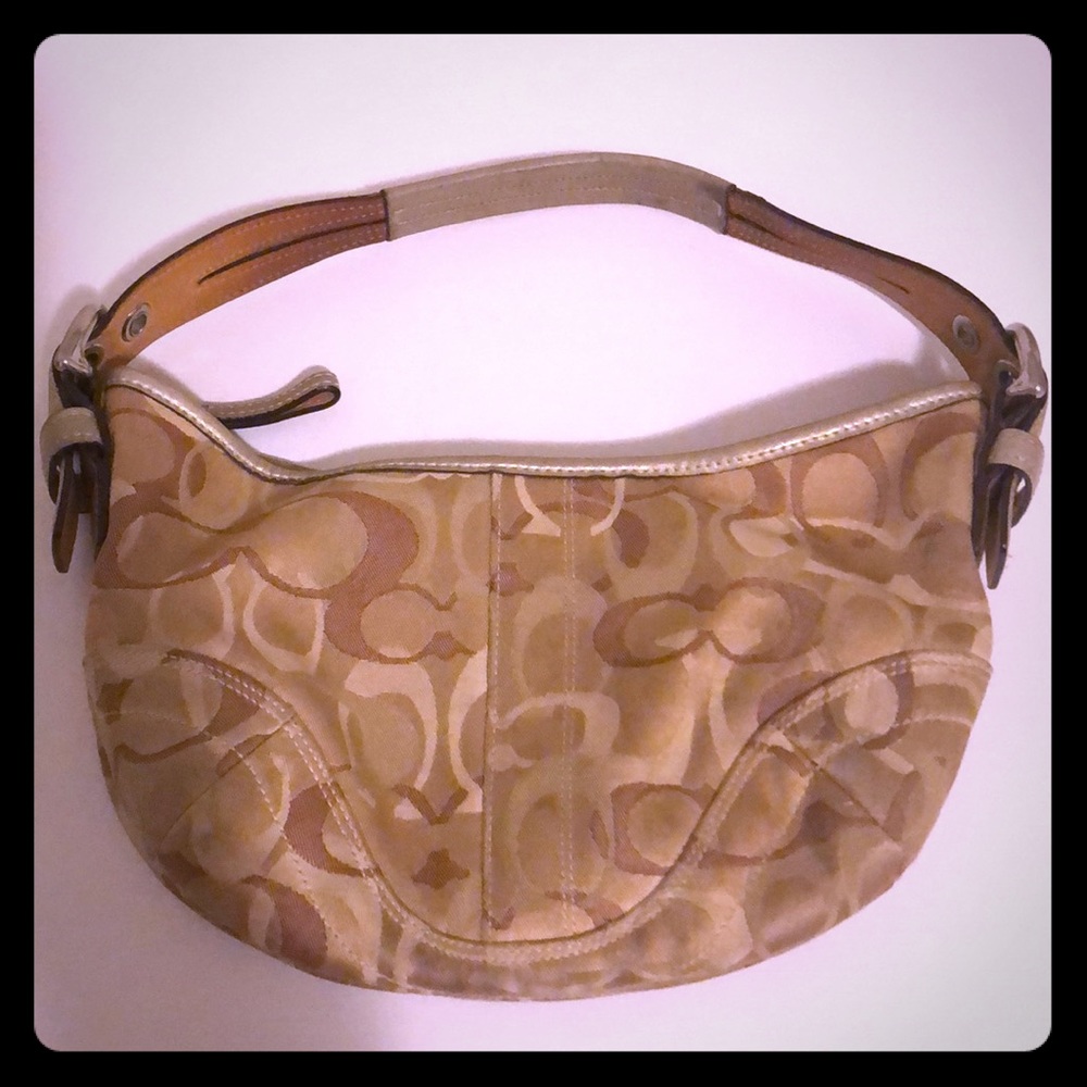 Gold/Tan Coach Purse 👜